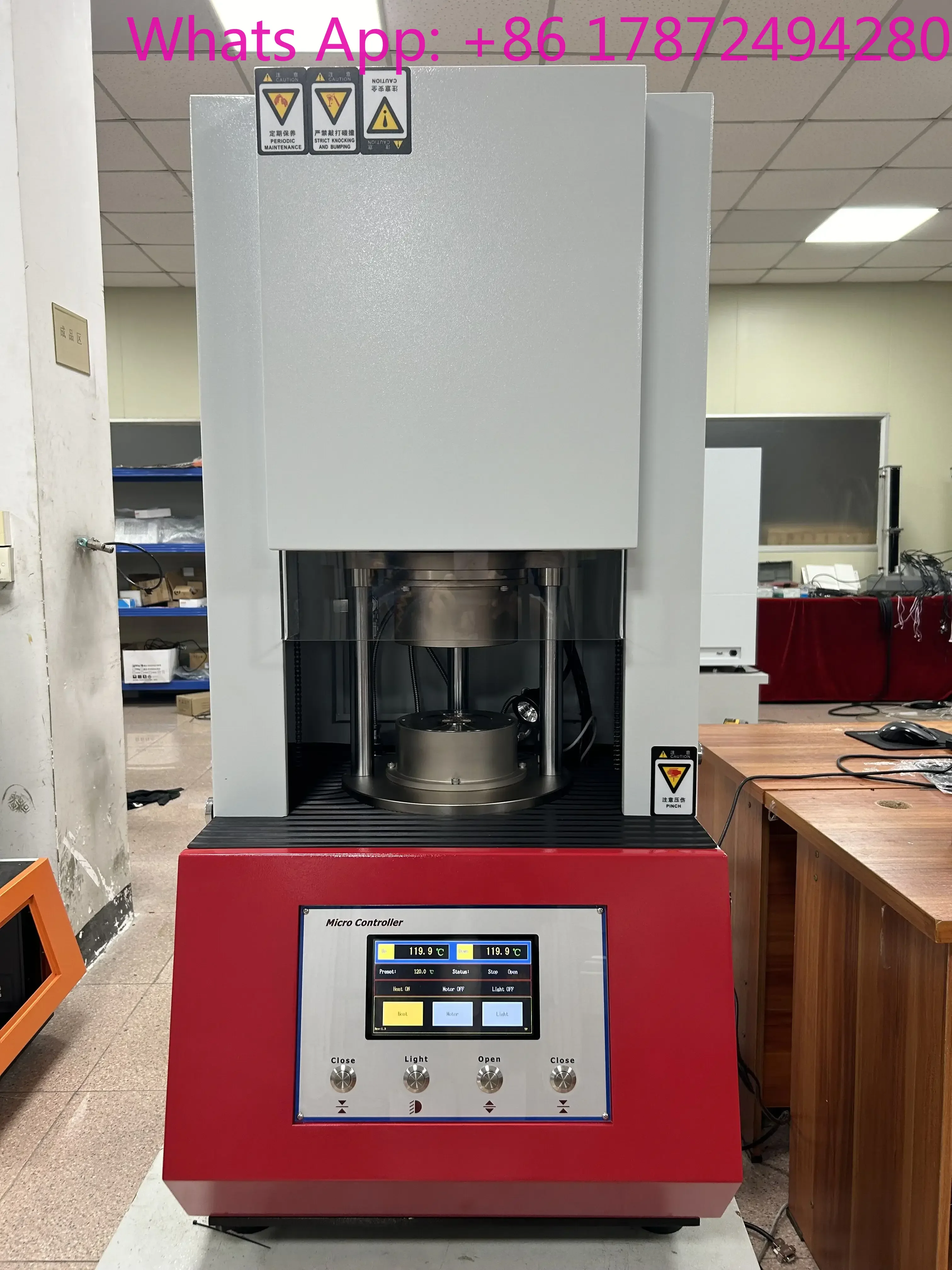 Computer Servo Control Rotorless Moving Die Rheometer for Laboratory Rubber Vulcanization Test