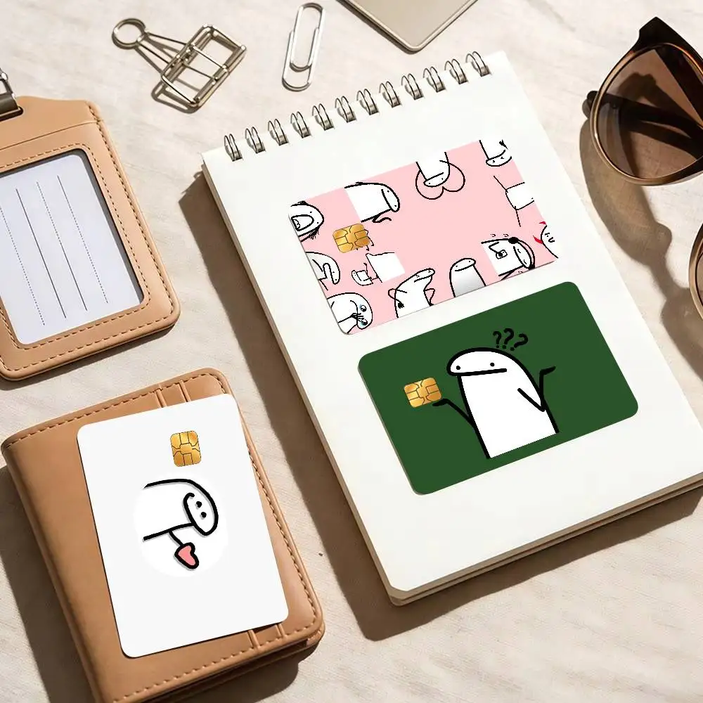 Funny F-Flork CARTOON  Spend or Save Funny Shell Ultra Thin No Fade Sticker Cover Film for Debit Credit Card