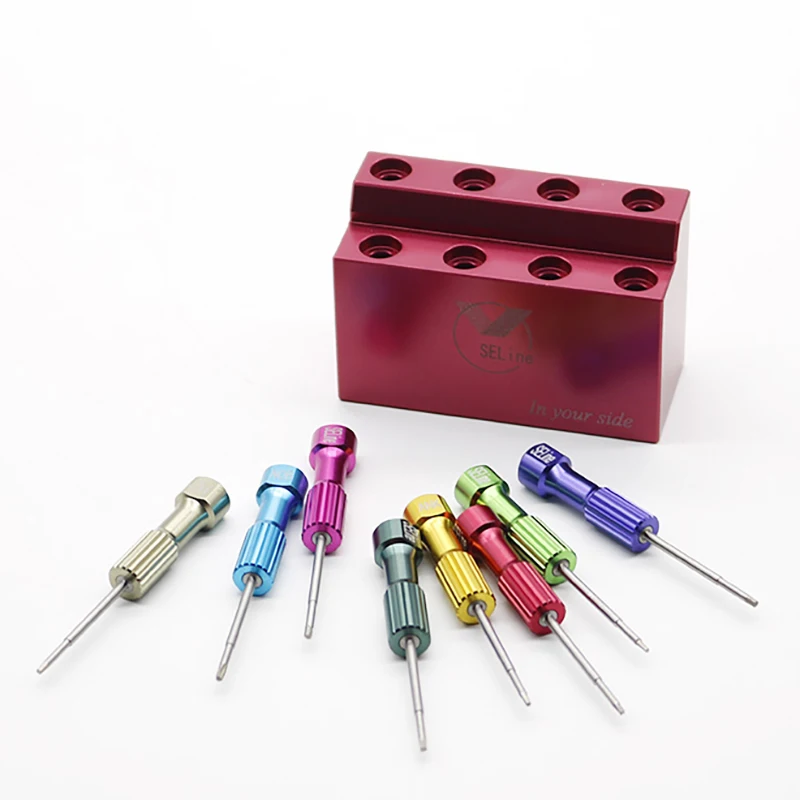 High Performance Laboratory Implant Screwdriver Tools 8Pcs Micro Screw Driver Kit with Stand s