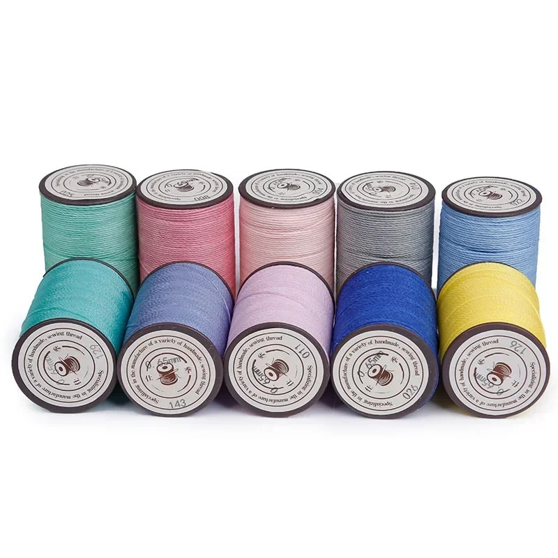 Round Leather Sewing Wax Thread Cord Handwork Knitting Craft Wax Thread for Leather DIY Project Necklace Bracelet Round 63Colors