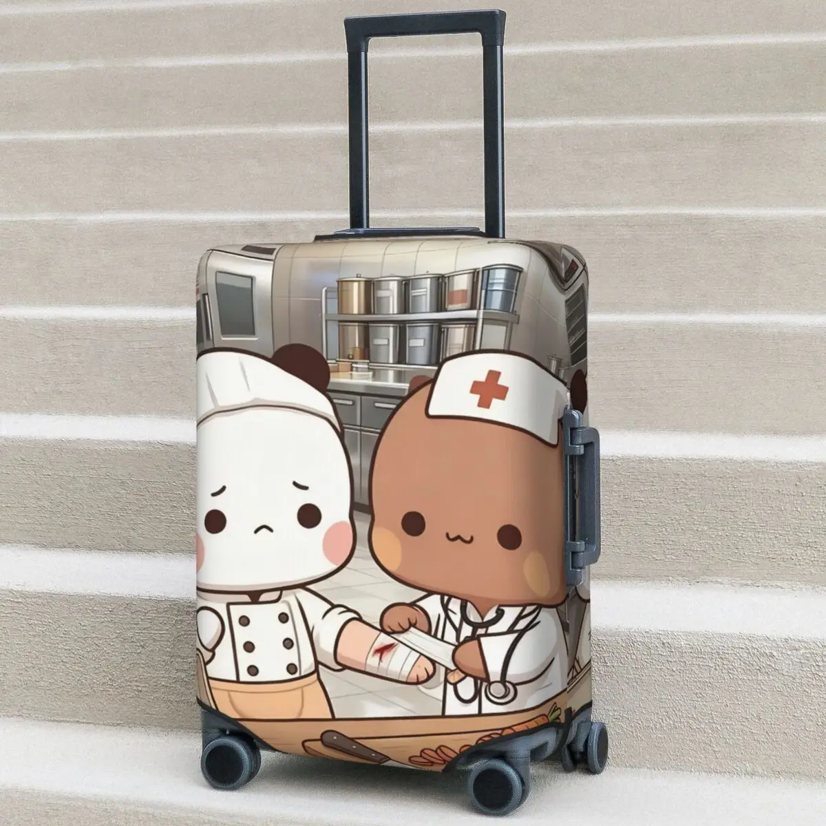 

Чехол для чемодана Bubu Dudu с милым мультяшным медведем, защитный чехол для круизных поездок, аксессуары для багажа для праздничного отдыха