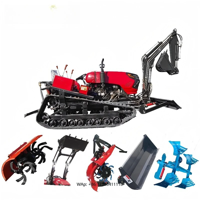 

Farming Equipment Agricultural Agricole Cultivator Machine with Rubber Track