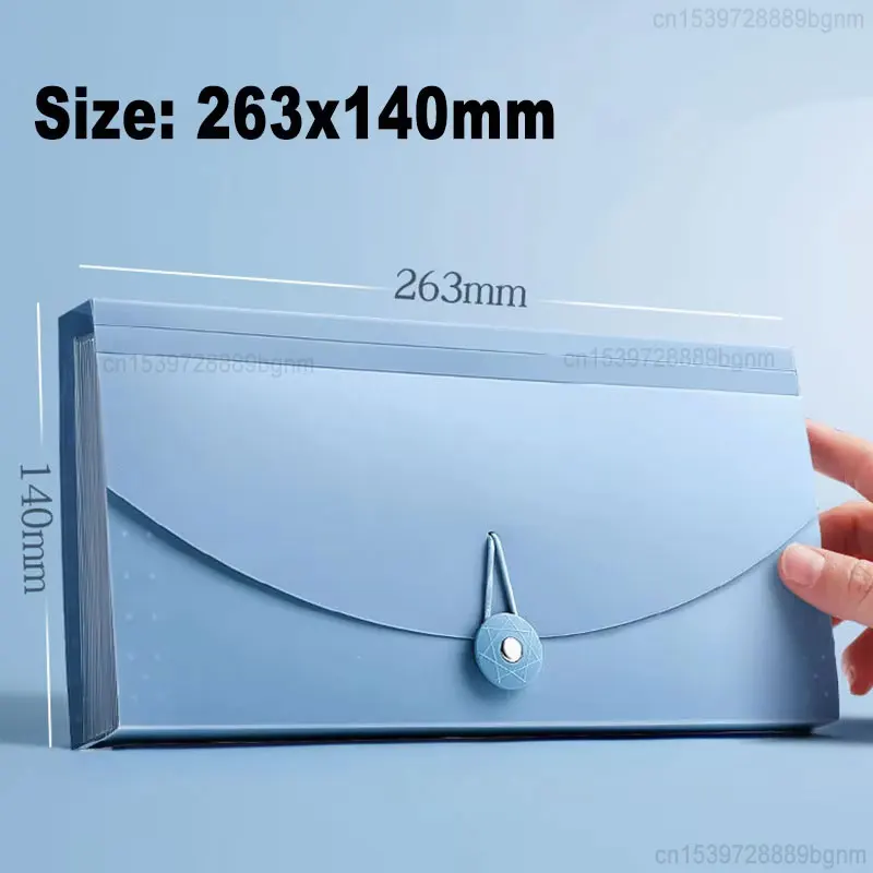 대용량 13포켓 레이어 확장형 지갑 파일 폴더 서류 청구서 영수증 보관 가방 사무실 정리 케이스