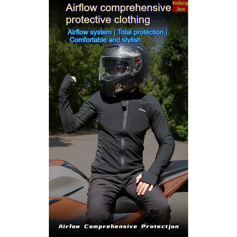 Motorcycle men women cycling clothes armor clothes Rally locomotive anti-drop comfortable summer breathable mesh protection - view 5