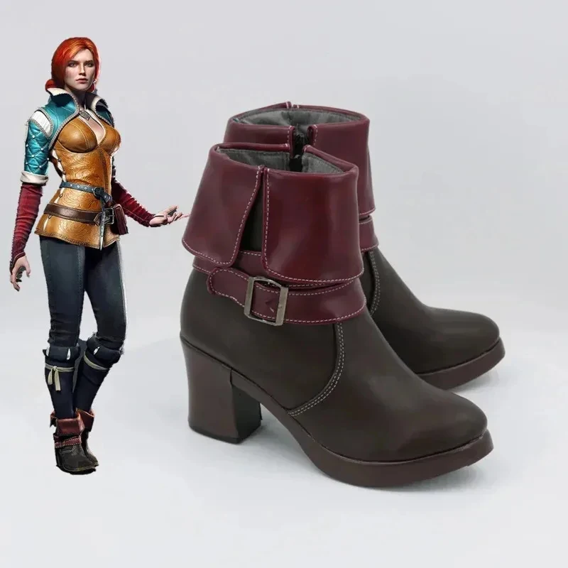 e4-v'6\k-no1-wild-hunt-triss-aprigold-costume-gioco-cosplay-scarpe-halloween-kocos5-g'8n-3