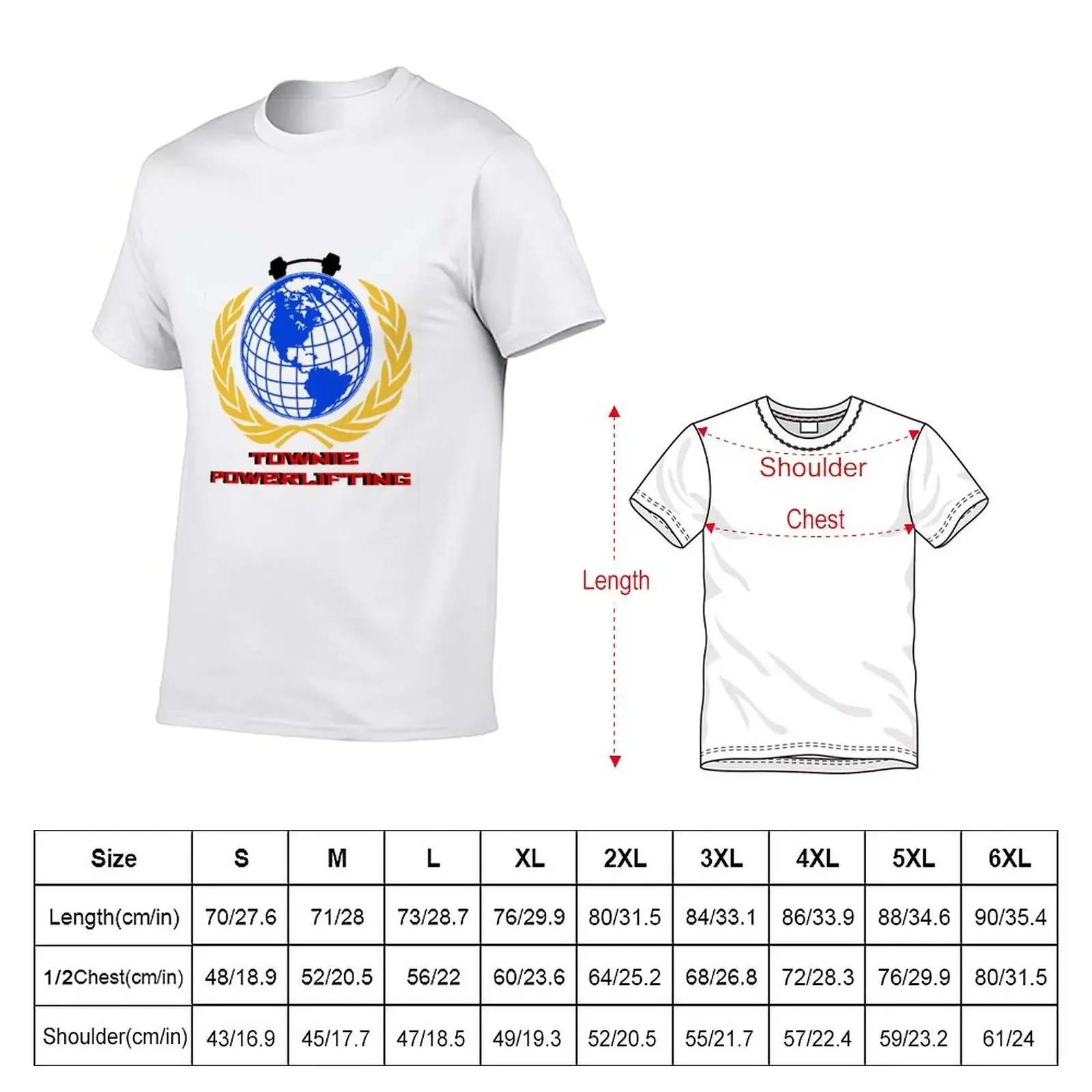 Townie Powerlifting World T-Shirt animal prinfor boys sports fans heavyweight t shirts for men