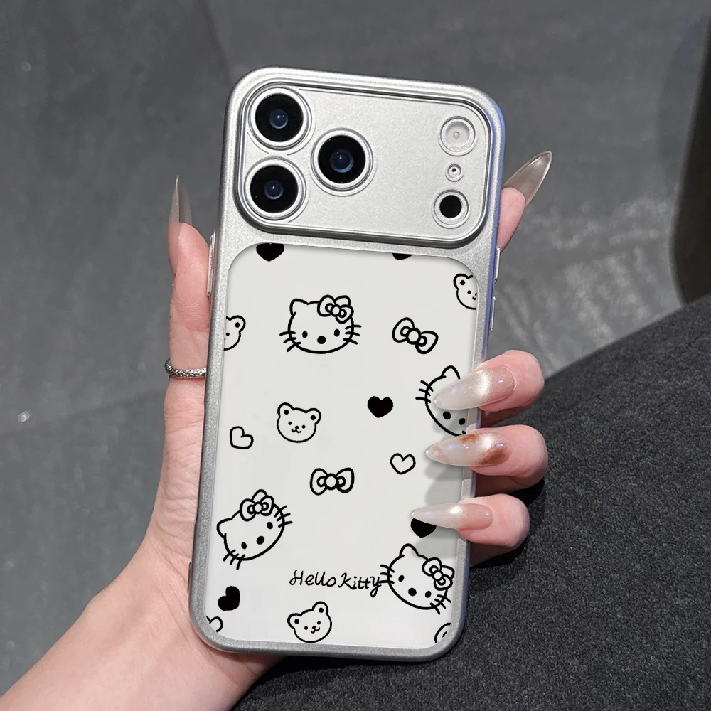 Loving Heart Little Bear Hello Kitty Phone Case for iPhone 17 16 12 13 14 15 Plus Pro Max 17 Air 11  Soft Protective Case Cover