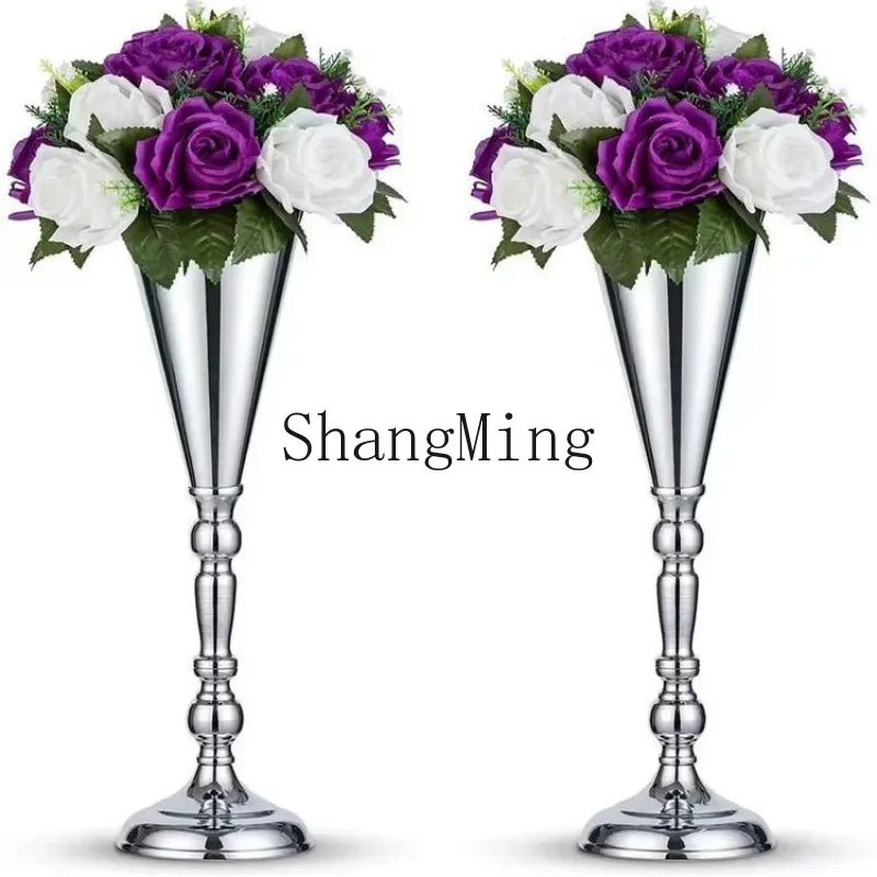 CLL Wedding Table Flower Table Ornament Wedding Decoration Props Metal Trophy Candlestick Hotel Tabletop Ornament
