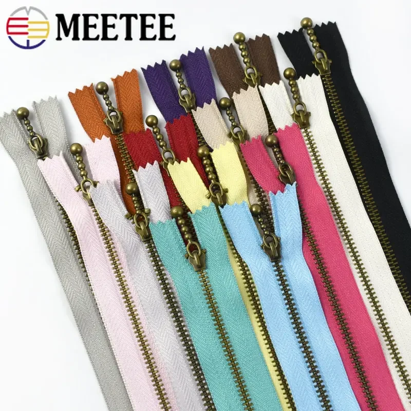 2/5 Stück Bronze/Gold 3 # Metall Reiß verschluss 12/15/20cm Close-End Reiß verschluss DIY Taschen