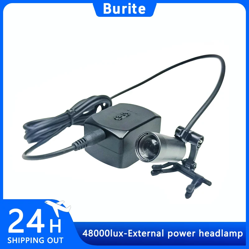 

Светодиодный налобный фонарь Burite 3W/5W, регулируемый, с высокой яркостью и сфокусированным лучом, 6 часов работы от батареи, крепится на очки для чтения с увеличением