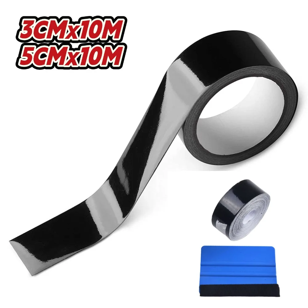 Car Film Anti Scratch Tape Car Film High Gloss Vinyl Wrap Kit For Black Out Chrome Delete For Window Trim Car Film Anti Scratch
