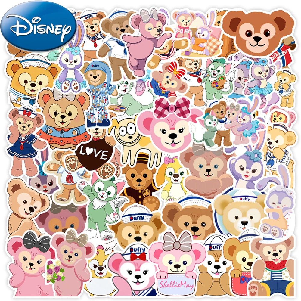 

10/30/50pcs Cute The Disney Bear Duffy Stickers Kawaii ShellieMay StellaLou Cartoon Decals Sticker for Phone Luggage Skateboard