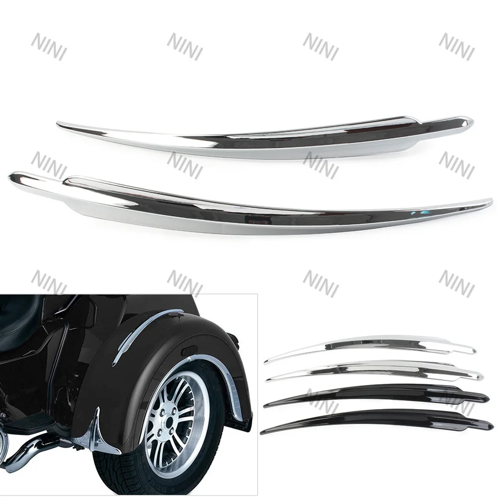 

Motorcycle For Harley Davidson Trike Tri Glide Ultra FLHTCUTG 2Pcs ABS Rear Fender Top Center Trim Decoration