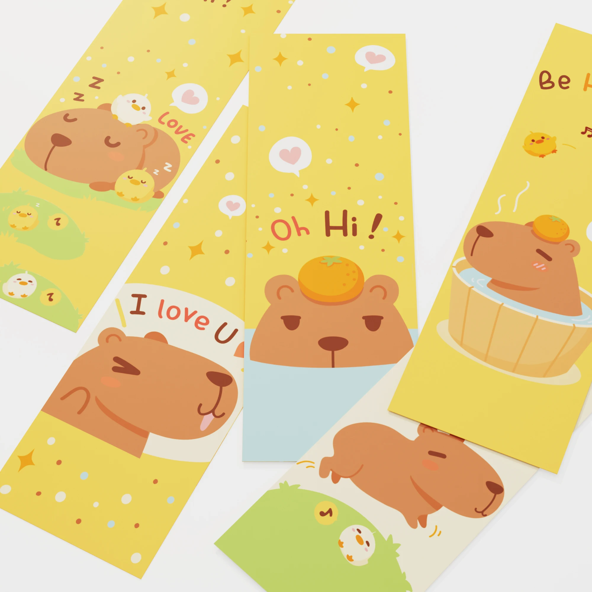 Pack of 5 Cute Capybara Bookmark, Adorable Bookmarks for Teachers, Students, Book Lovers, Teens, Men, Women, Adults