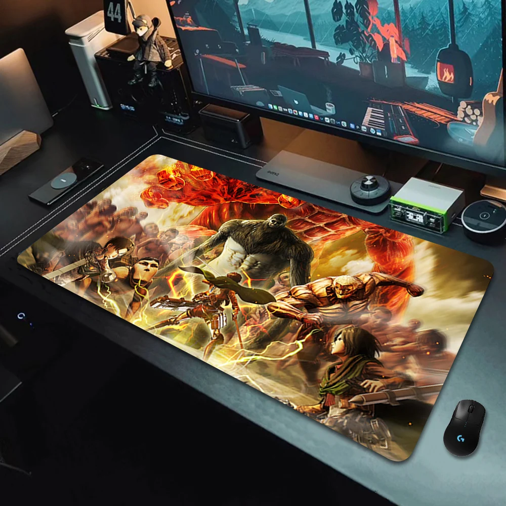 80x30CM Home HD New Mousepad 90x40CM    Anti Slip CarpetAnime Attack on Titan Mouse Pad Gaming Office Soft Computer Table Mat