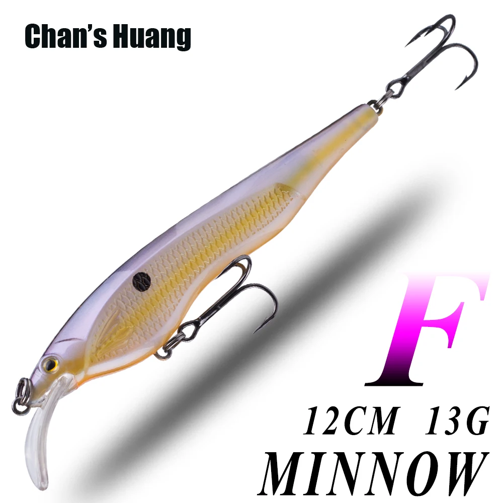 Chan's Huang High Quality Shovel Diver Bill Rattles Inside Minnow Hard Bait 12CM 13G / 4.72IN 0.45OZ Artificial Floating Minnow