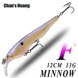 Chan's Huang High Quality Shovel Diver Bill Rattles Inside Minnow Hard Bait 12CM 13G / 4.72IN 0.45OZ Artificial Floating Minnow