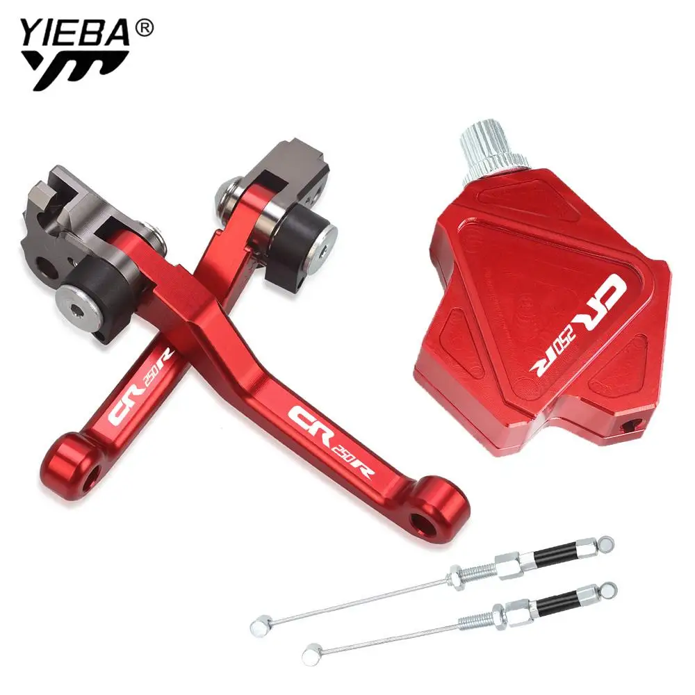 For HONDA CR250R CR250R 1992-2003 2002 Dirt Bike CNC Brake Clutch Levers Stunt Clutch Pull Cable Lever Replacement Easy System