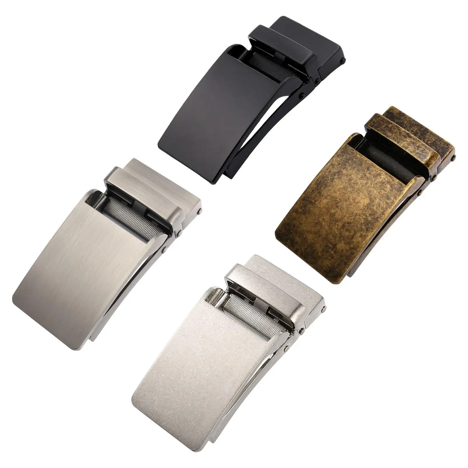 Rectangle Automatic Ratchet Buckle for 30-31mm Belt, Business Casual Mens Belt