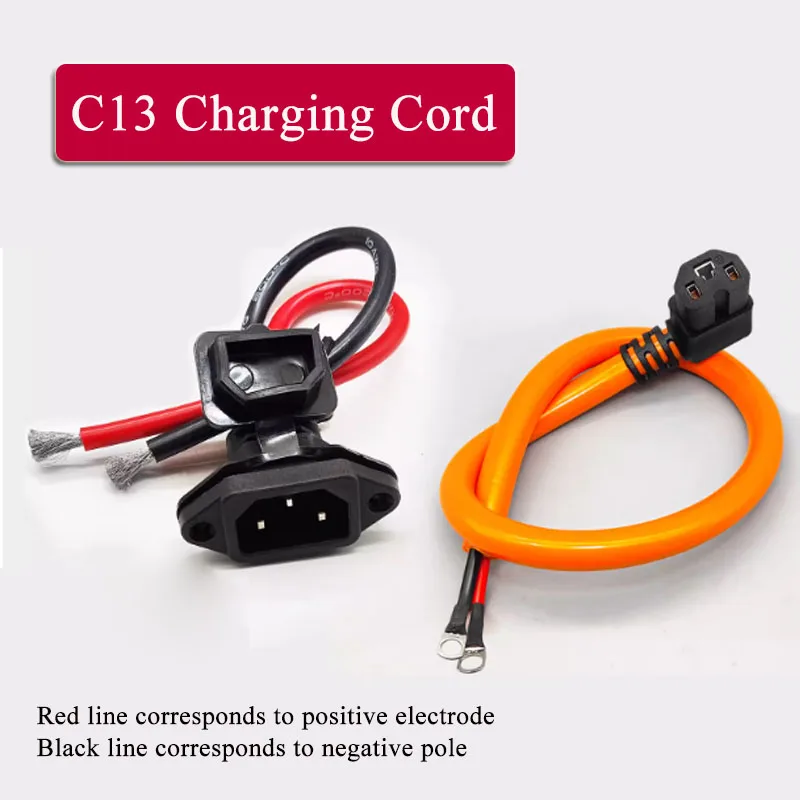 C13 Female Plug to M8 M6 Terminal Cable 6-square Universal C13 Power Wire F Inverter Electric Vehicle Controller Connection Line