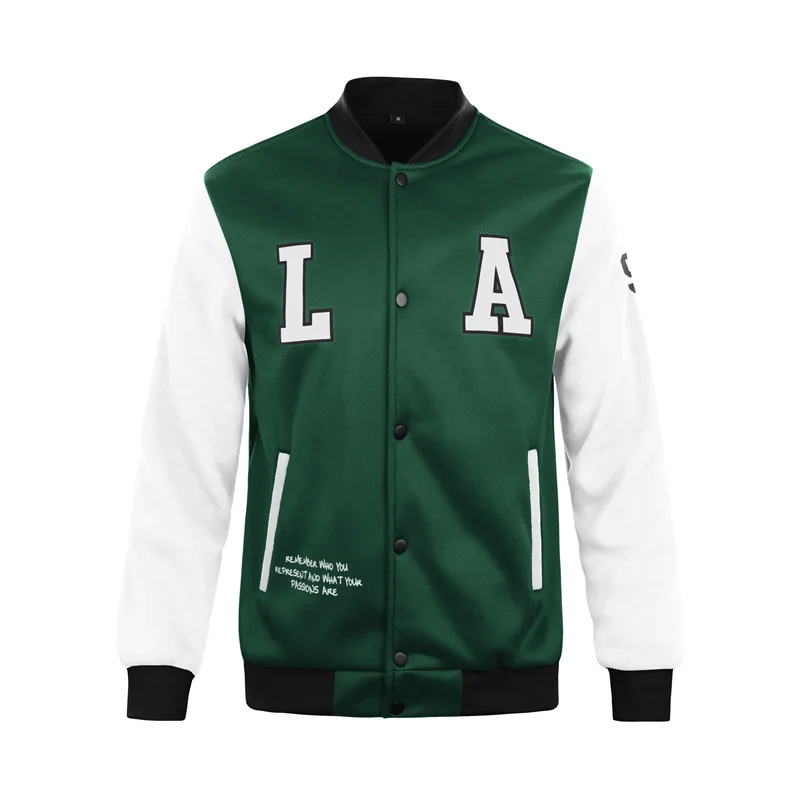 Black Gray Yellow Green Solid Color Jacket Loose US Size S-XXL Clothes Men Women Baseball Uniform Street Coat Fleece Soft Jacket