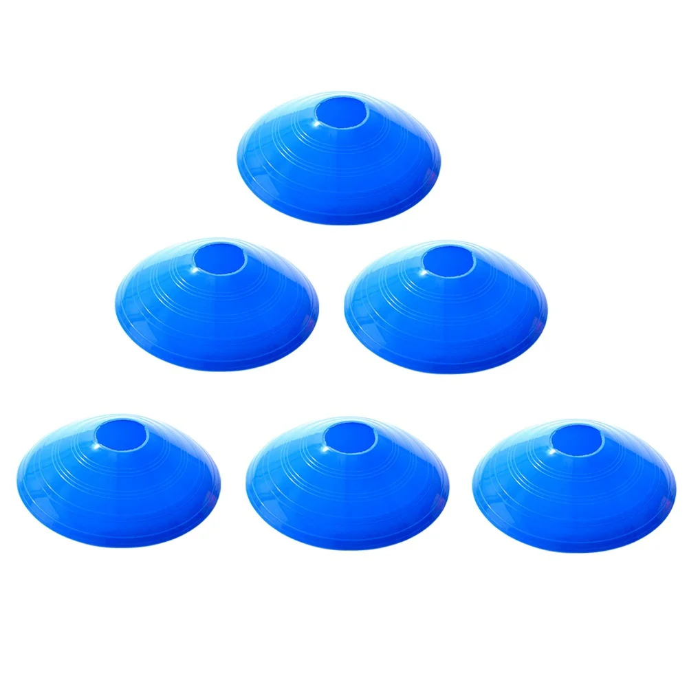 10PCS Football Training Sign Dish Plate Cone Obstacle Marker Tray Football Training Disc Equipment Ordinary Round Mouth (Yellow)