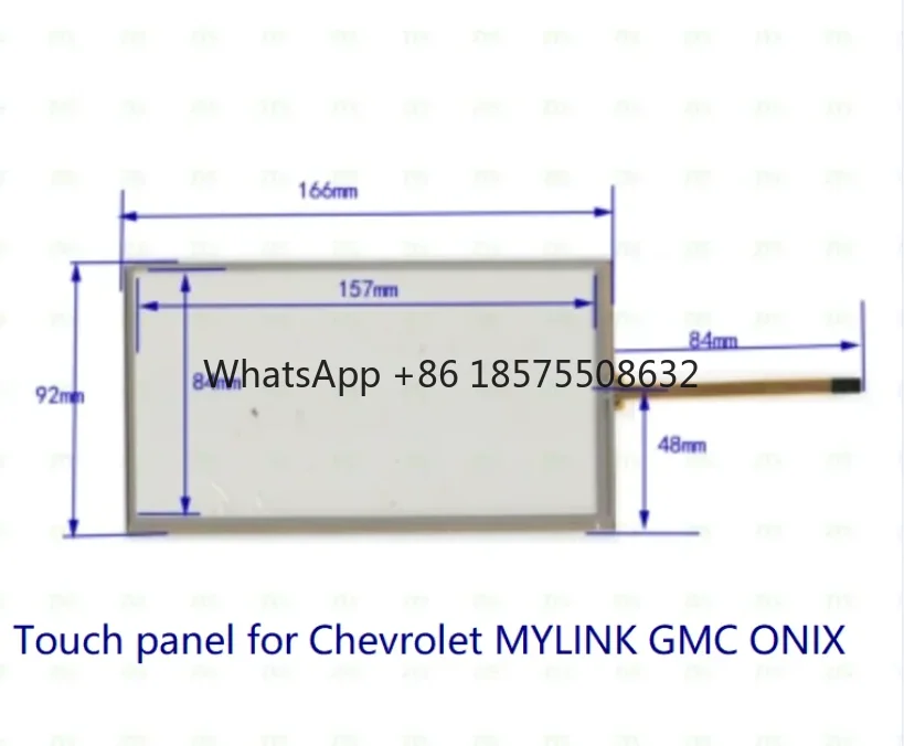 10PCS/ A LOT New Touchpad 7 Inch 4 wire 167*93 For Chevrolet MYLINK GMC ONIX Spark 2012 - 2015 Touch Screen Digitizer Glass