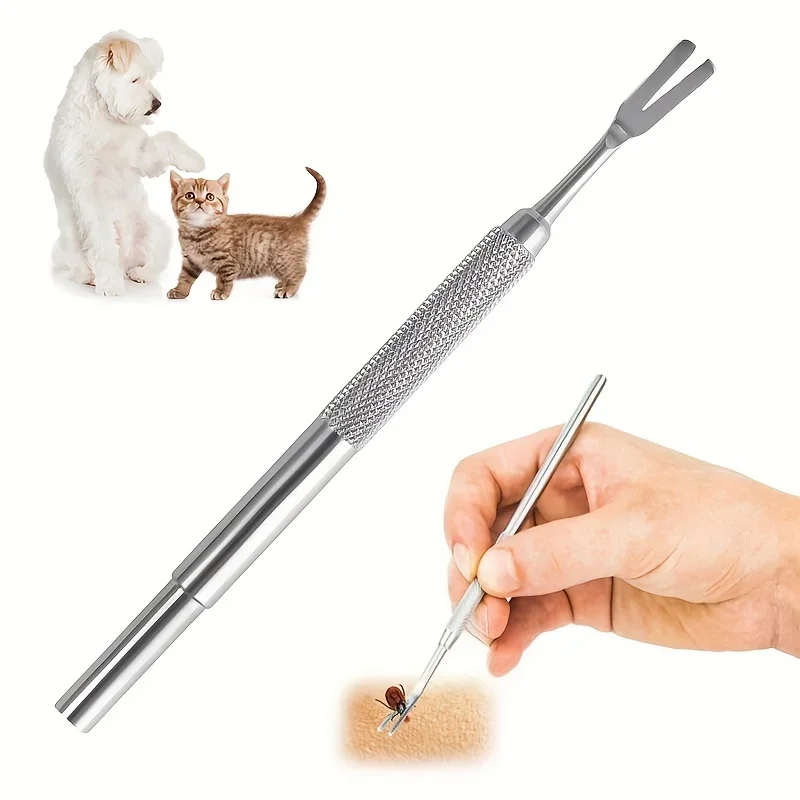 1pc Stainless Steel Pet Grooming Kit Flea Removal Comb Portable Washable Suitable for Long-Haired And Short-Haired Dogs Home