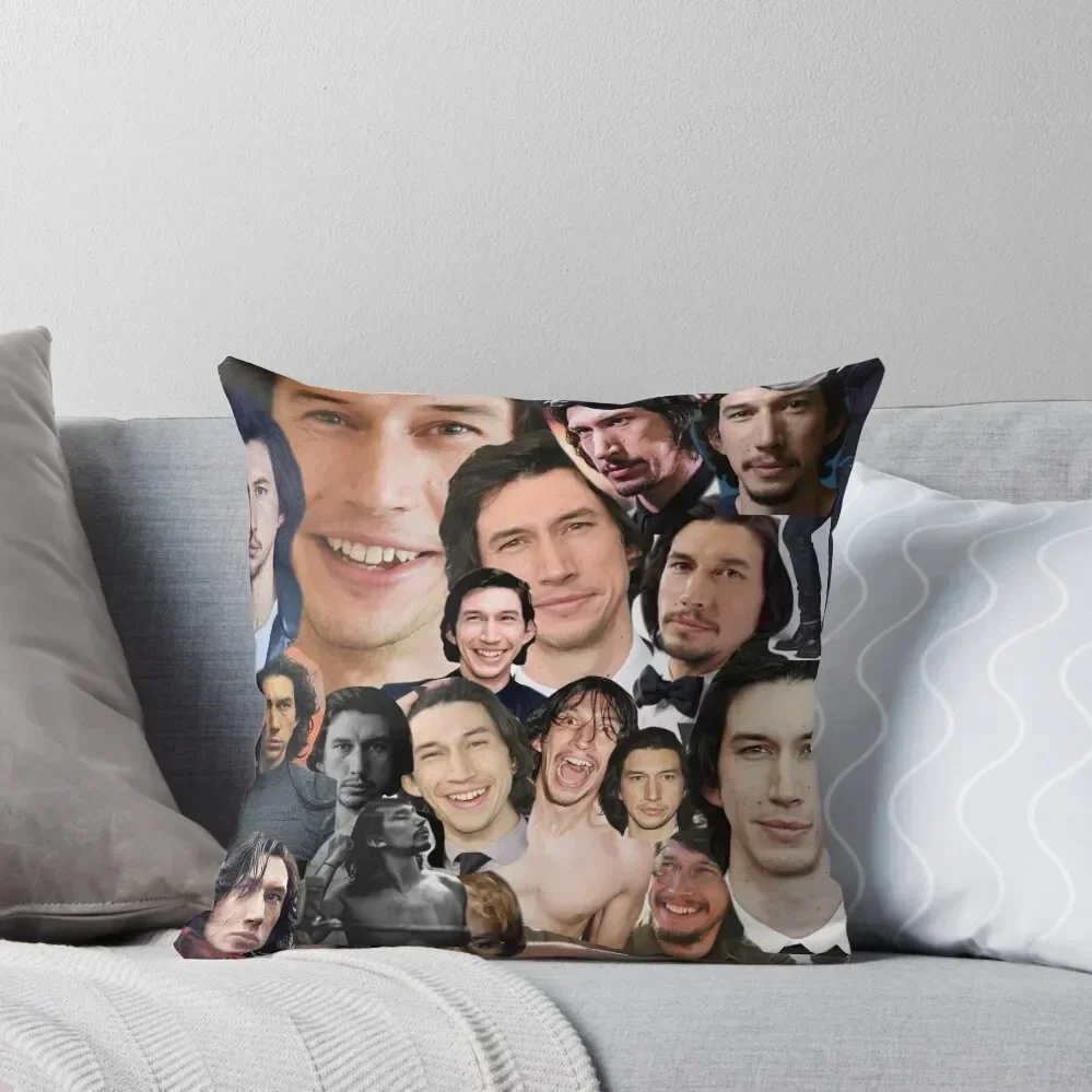 Adam Driver Collage Throw Pillow Cushion Child pillowcases for sofa cushions Decorative Cushions For Living Room pillow