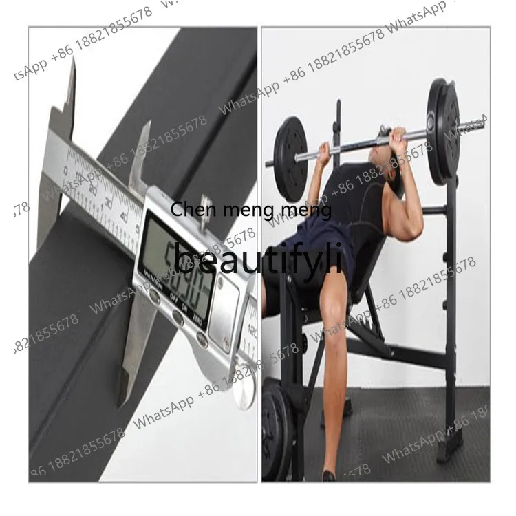 Rak Bench Press Multifungsi untuk Angkat Beban, Rak Squat Barbell, Set Barbell untuk Penggunaan di Rumah, Papan Bench Press