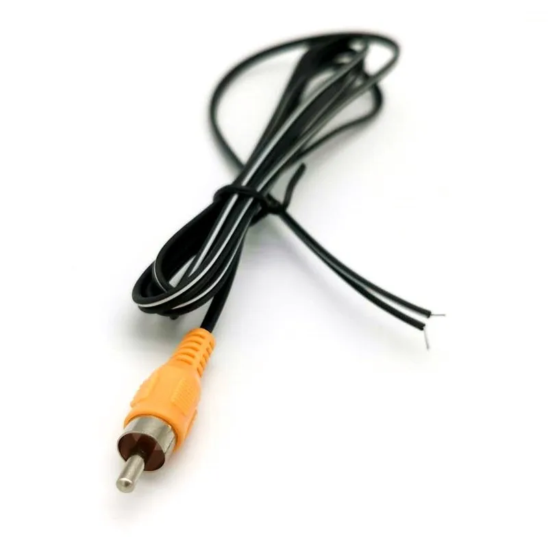 2/5/10PCS 1.5m RCA Single Head Audio Cable High Power Parallel Connector Speaker Rca To Bare Wire 2pin Extension Audio Cable A4