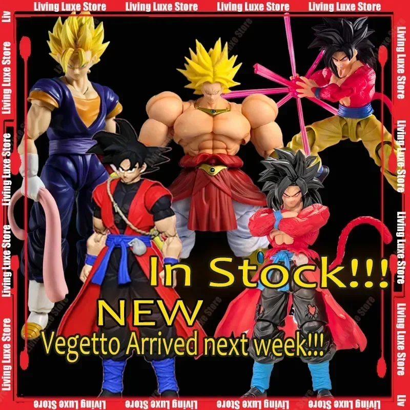 Dragon Ball Anime Figure Demoniacal Fit Son Goku Vegetto Action Figures SHF SSJ4 Super Saiyan 4 Untamed Power Anime Model Toys