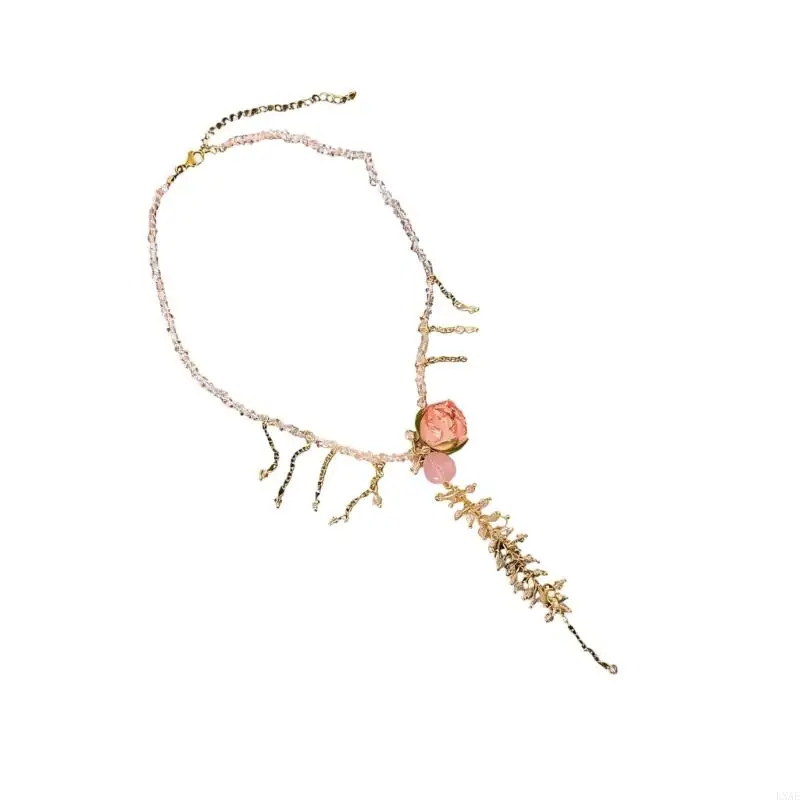  Pink Flower Necklace for Date Night, Daily Wear and Gift Giving
