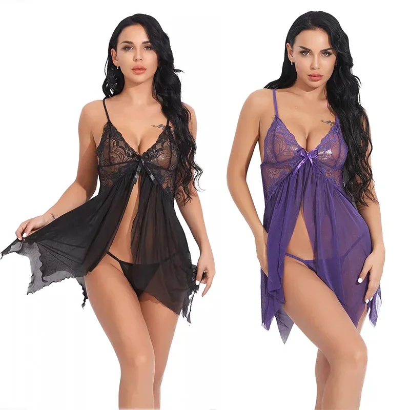 ผู้หญิงโปร่งใสชุดชั้นในสตรีชุดชั้นในดูผ่านชุดชั้นในชุดเซ็กซี่ลูกไม้ Bra และชุดกางเกง Panty ชุดหญิงชุดเซ็กซี่ bdsms