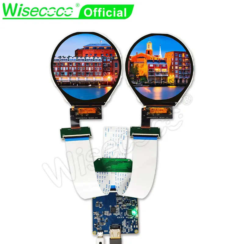 Dual 3.4 Inch Round IPS LCD Display Kit 800×800 HDMI-Compatible Dual Screen Mirror & Extended Mode for Raspberry Pi Windows PC