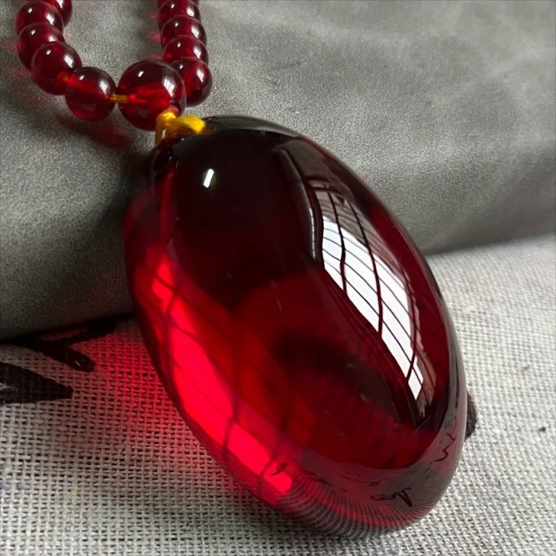 

Универсальный кулон-цепочка Red Amber Phoenix New Beeswax для мужчин и женщин, случайный дизайн