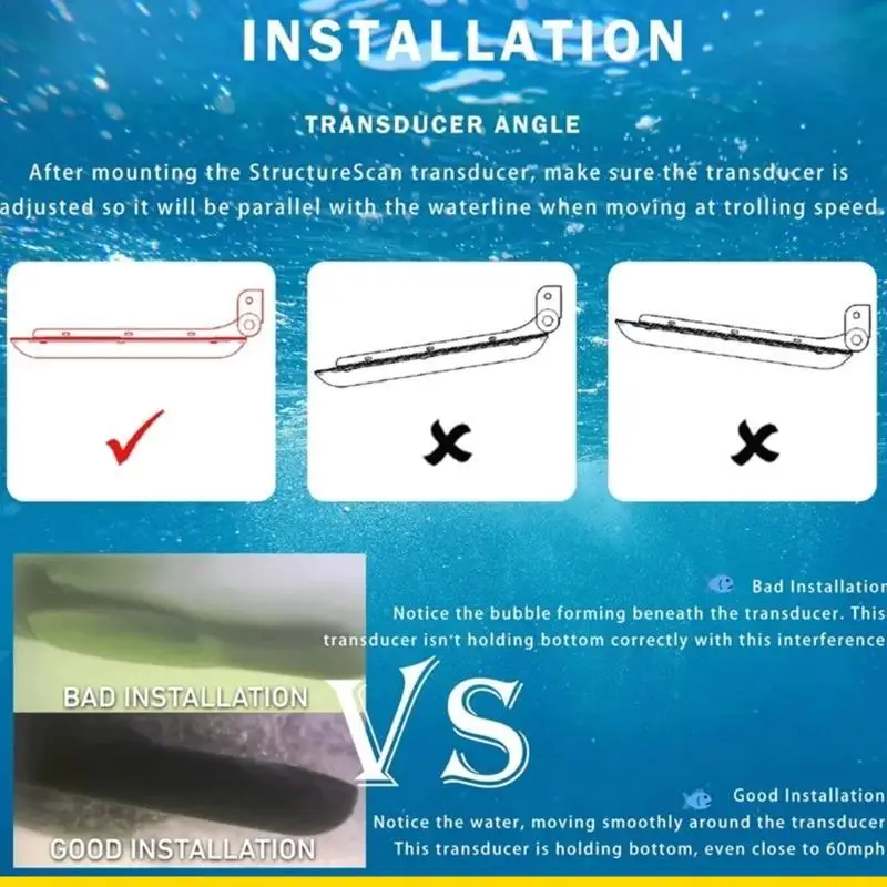 

SZCH Skimmer Transom Transducer Mounting Support for TotalScan 000-12603-001 Fishing