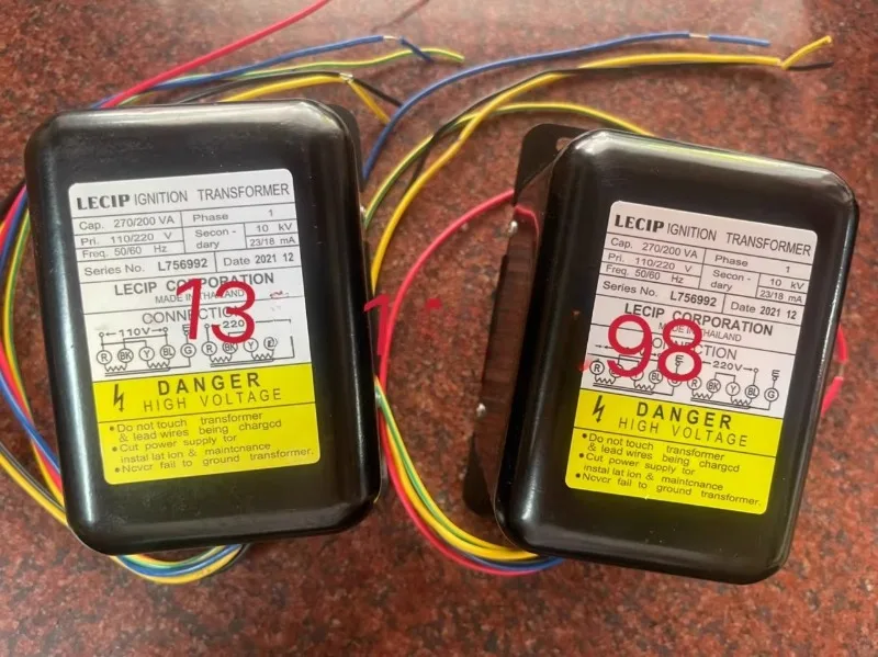 Japan LECIP bipolar ignition transformer, marine oil-fired boiler burner ignition transformer 1x10KV