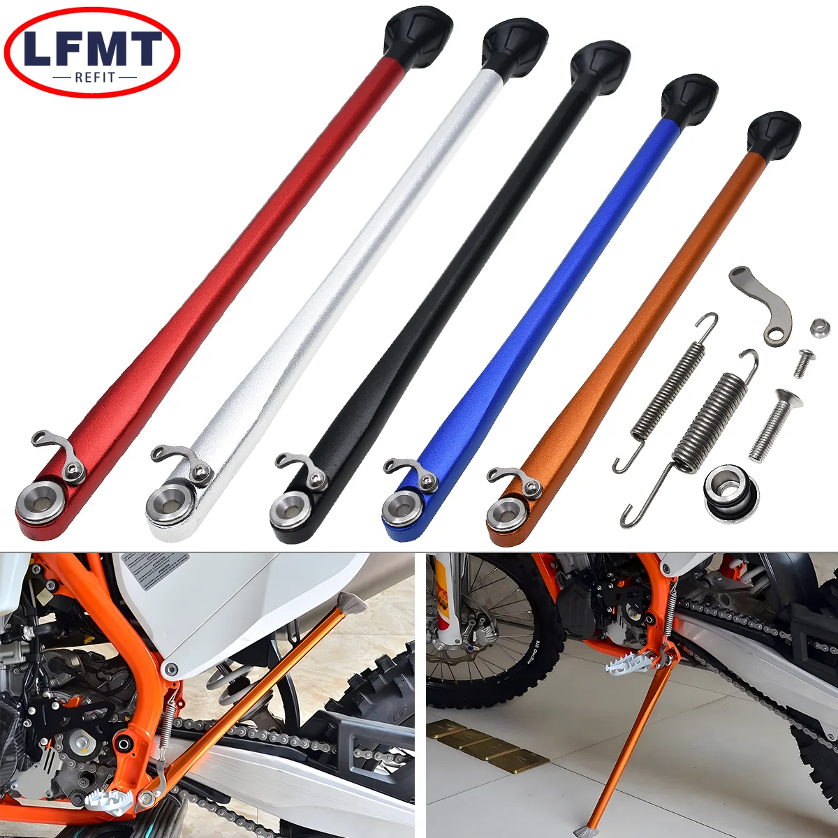 

Motocross Parking Side Stand Kickstand With Spring Kit For Husqvarna TE FE TX FX FS 150 250 300 350 450 501 For Husaberg GAS GAS