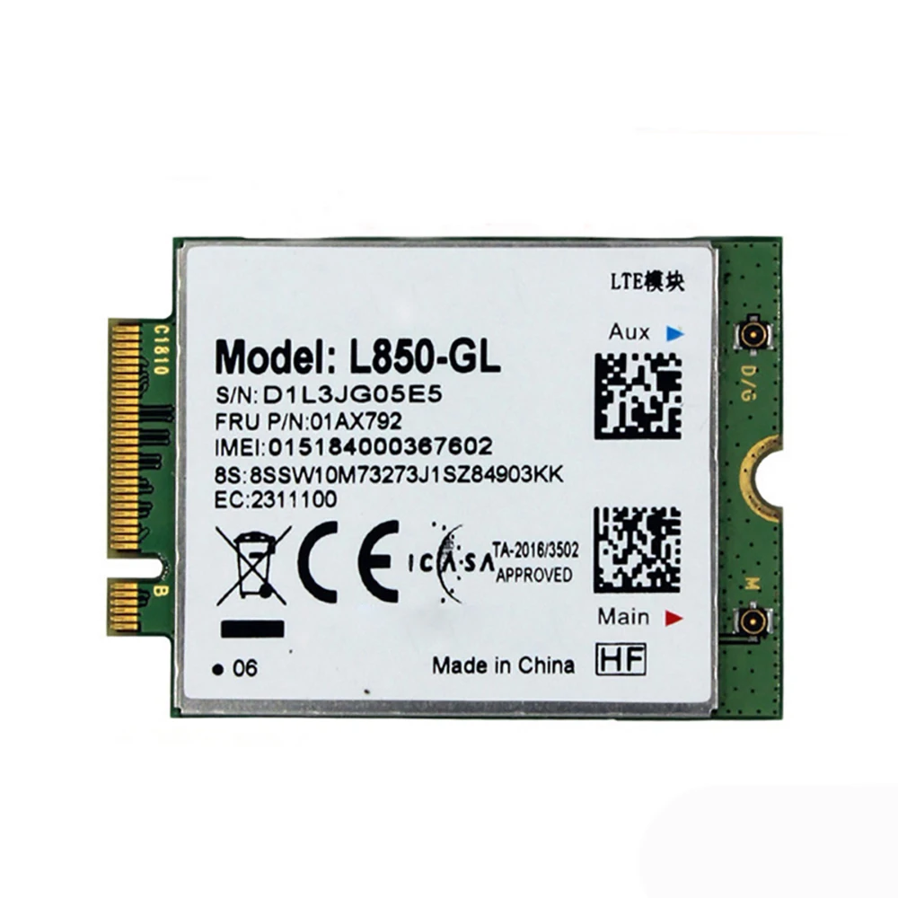 L850-GL M.2 Card For 01AX792 4G LTE Wireless Module For X395 X1 Carbon Gen6 X280 T580 T480s L480 X1 Yoga Gen 3 L580 Laptop view 5