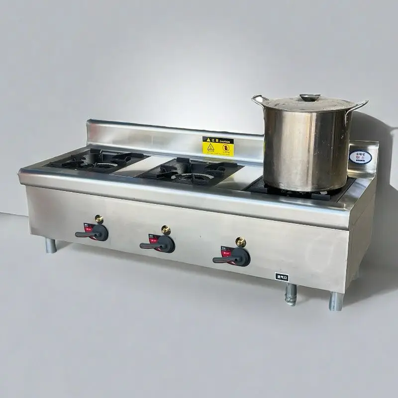 Gas Stainless Steel Energy Saving Burner Clay Pot Rice Noodle Malatang Porridge Commercial Two Four Six Eight Burner Stove