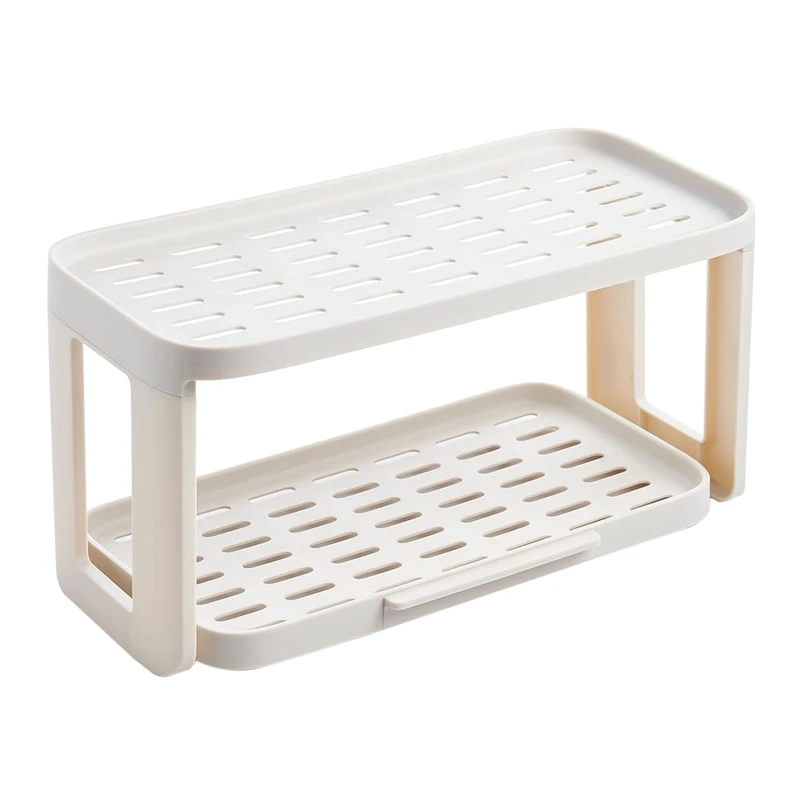 2 Tier Home Seasoning Storage Rack Spice Organizer Rack Standing Rack Multifunction Kitchen Organizer