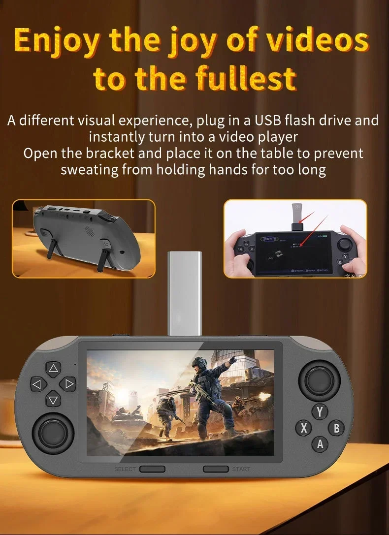 SF3000 Handheld Video Game Console 4.5 Inch IPS Screen Retro