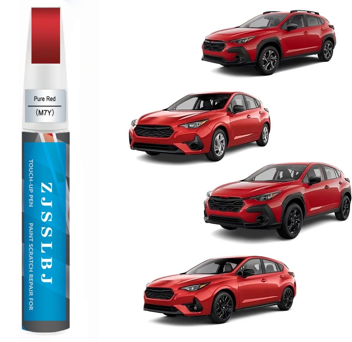 for Subaru Touch Up Paint(Pure Red(M7Y)), Car Paint Repair Kit for Subaru 2 In 1 Scratches Repair with Pen Tip and Brush
