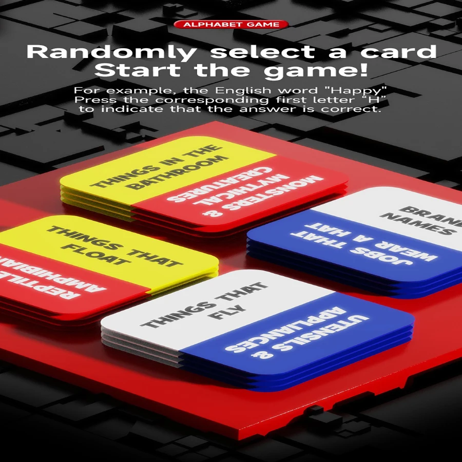 1set24-مفتاح مجنون الأبجدية مجلس لعبة 36 بطاقة 144 فئة سريع إيقاع كلمة لعبة ثلاثية الأبعاد التعلم المبكر سريع مرتب مجلس لعبة الطرف #3