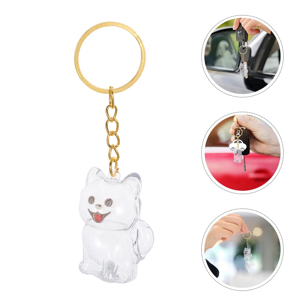 

2Pcs Pet Hair Memorial Keychain Clear Keepsake Box for Dog Cat Hair Storage Portable Funeral Gift