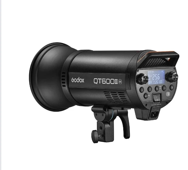 Godox QT600III 600W 1/8000s High Speed Sync Studio Flash Strobe Light Built in 2.4G Wirless System + 40W LED Modeling Bulb