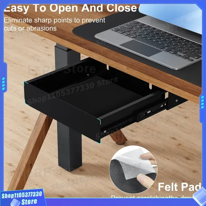 European Style Desk Drawer Storage Box Durable Alloy Steel Slide Rail Hook Installation Eco Friendly Organizer for Office