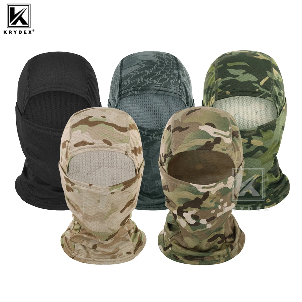 KRYDEX Full Face Mask Camouflage Quick Dry Balaclava Neck Gaiter UV Protector for Men And Women for Hunting Fishing Motorcycle