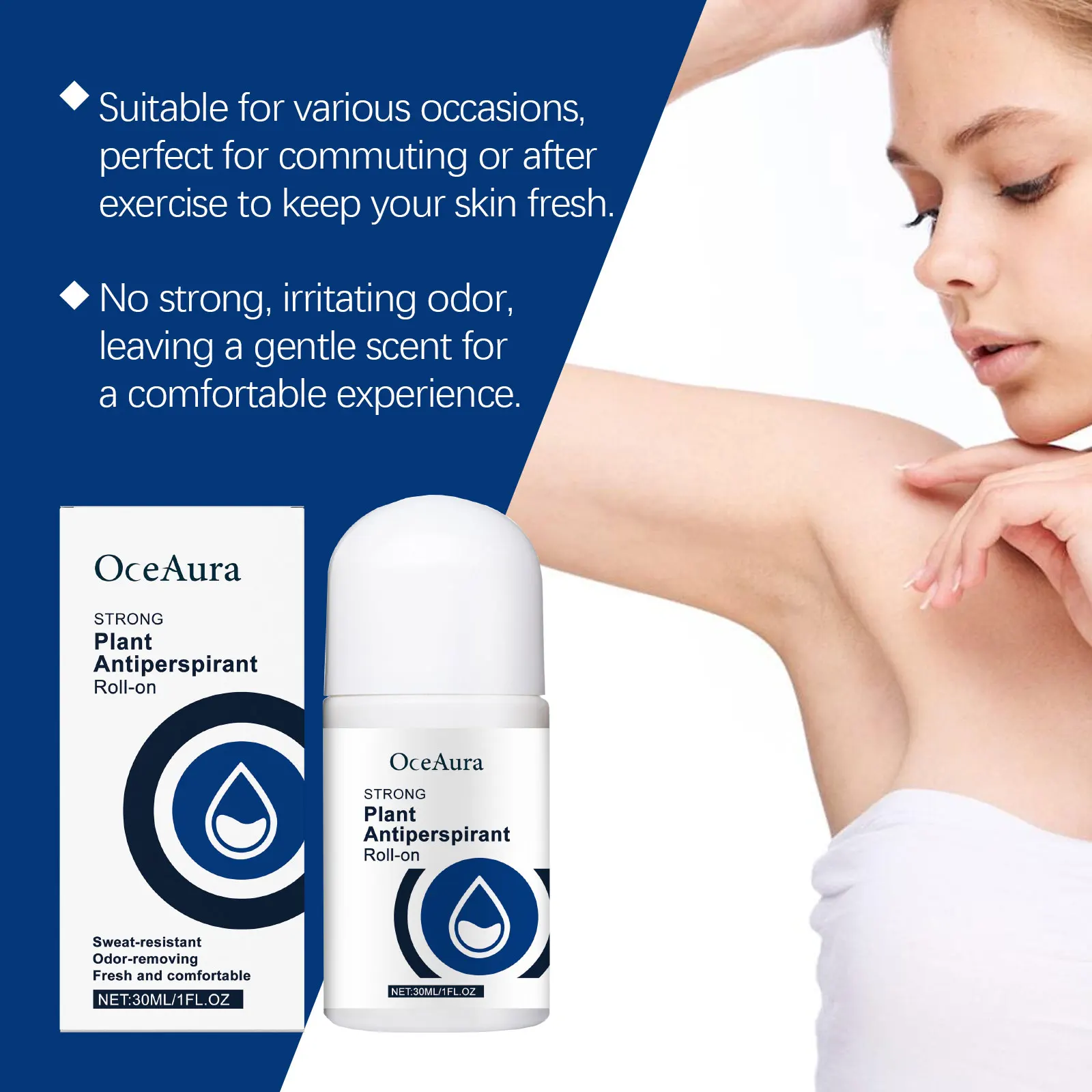 مضاد للتعرق، مزيل للرائحة، منعش، مريح، مقاوم للعرق، غير دهني، مرطب ومغذي، 30 مل #6